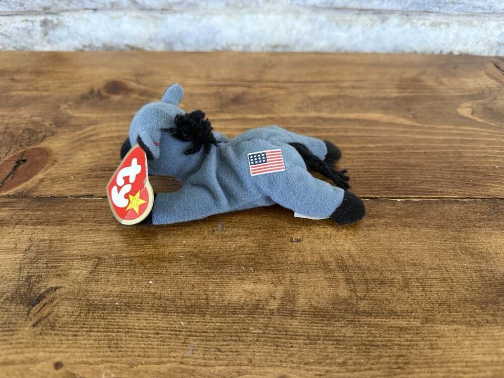 Vintage Ty Teenie Beanie Babies Lefty the Donkey 1999 with Tag